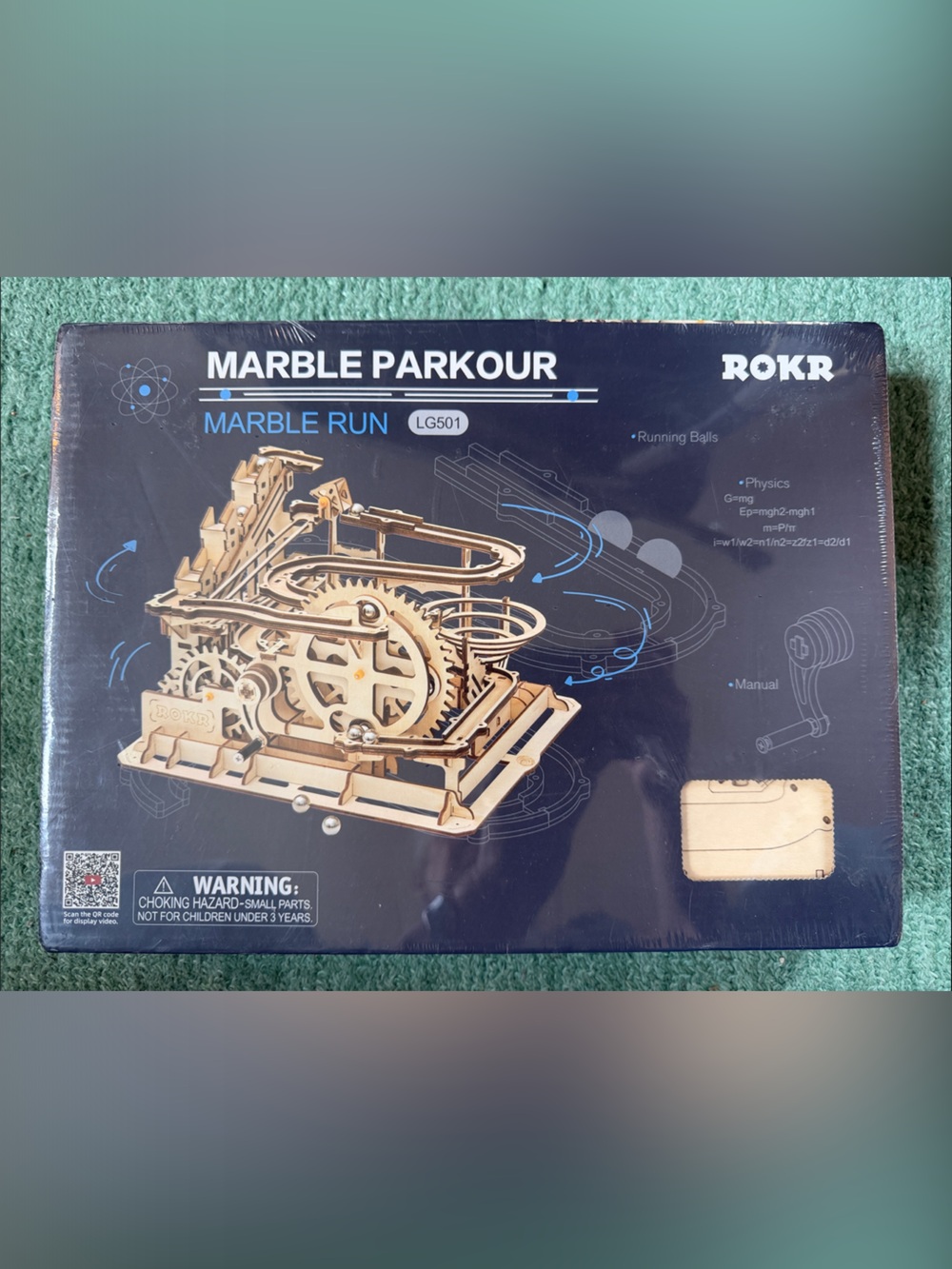 Marble Parkour Wooden Marble Run - Natural Wood Finish